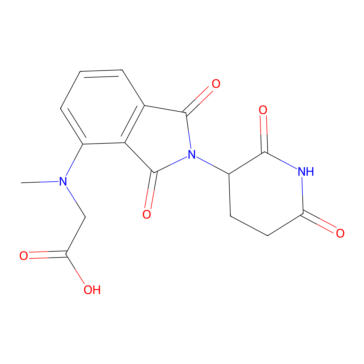 N-(2-(2,6-Dioxopiperidin-3-yl)-1,3-dioxoisoindolin-4-yl)-N-methylglycine molecular structure, CAS 2412987-93-8