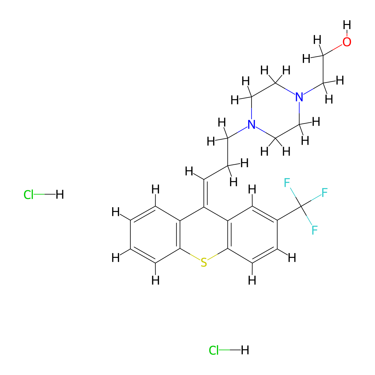 Flupentixol Dihydrochloride molecular structure, CAS 2413-38-9