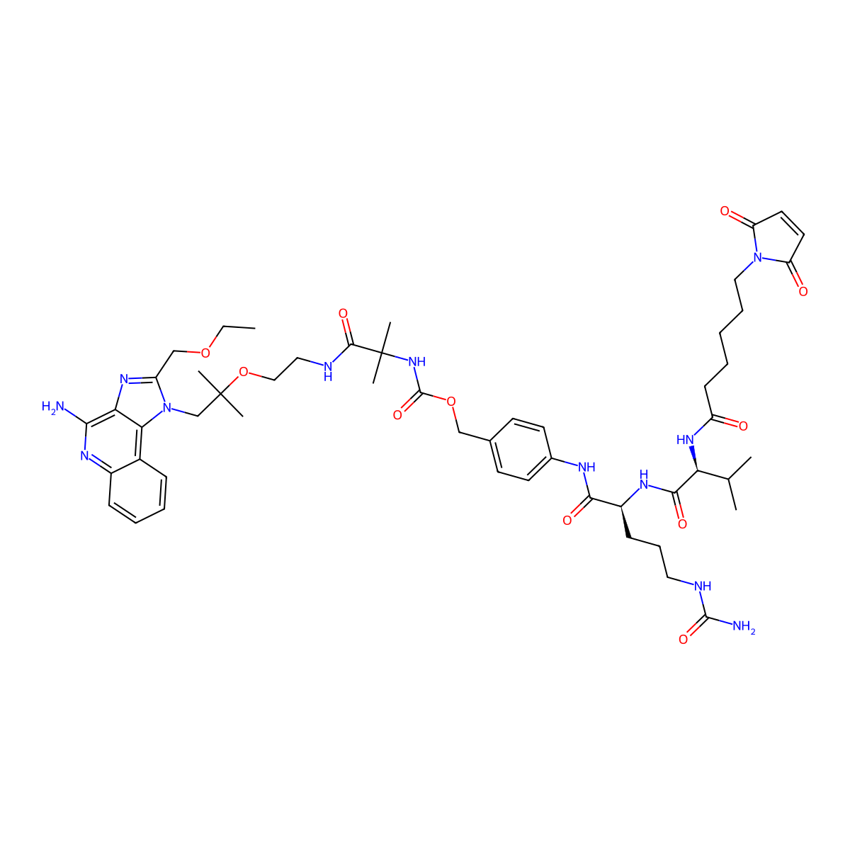 MC-Val-Cit-PAB-Amide-TLR7 agonist 4 molecular structure, CAS 2413016-49-4