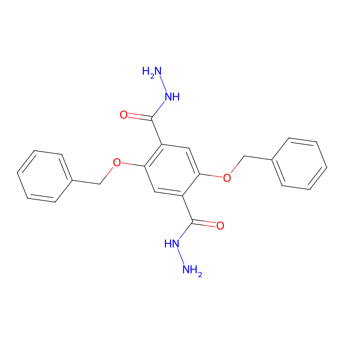 2,5-Bis(benzyloxy)terephthalohydrazide molecular structure, CAS 2413017-02-2