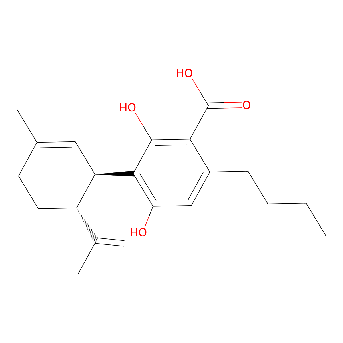 Cbdba molecular structure, CAS 2413020-50-3