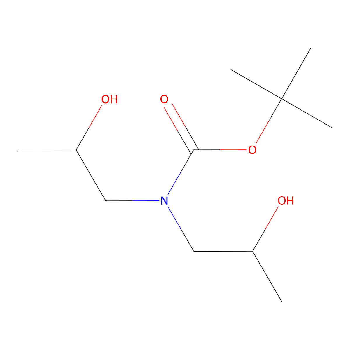 tert-butyl N,N-bis(2-hydroxypropyl)carbamate molecular structure, CAS 2413035-68-2