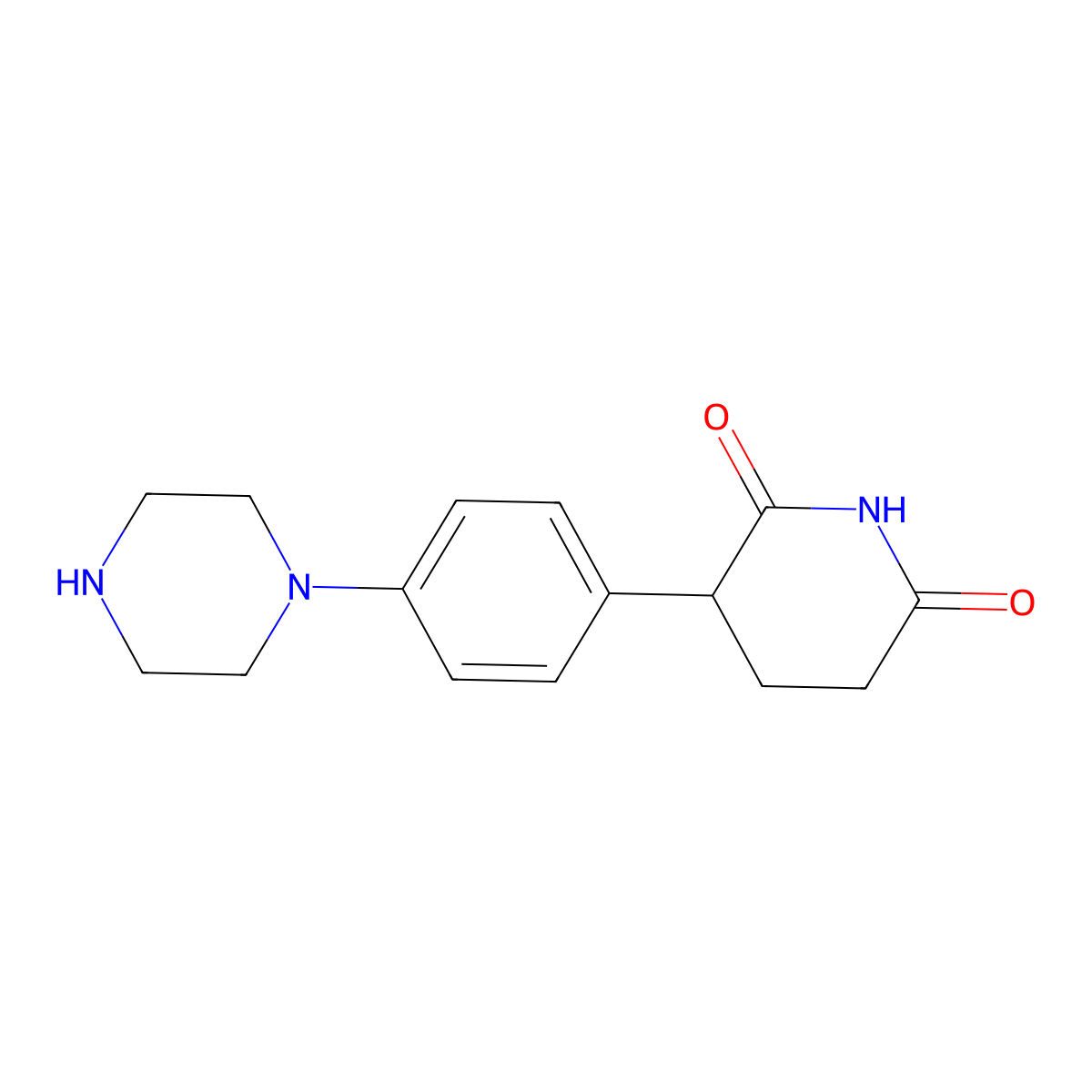3-[4-(1-Piperazinyl)phenyl]-2,6-piperidinedione molecular structure, CAS 2413038-90-9