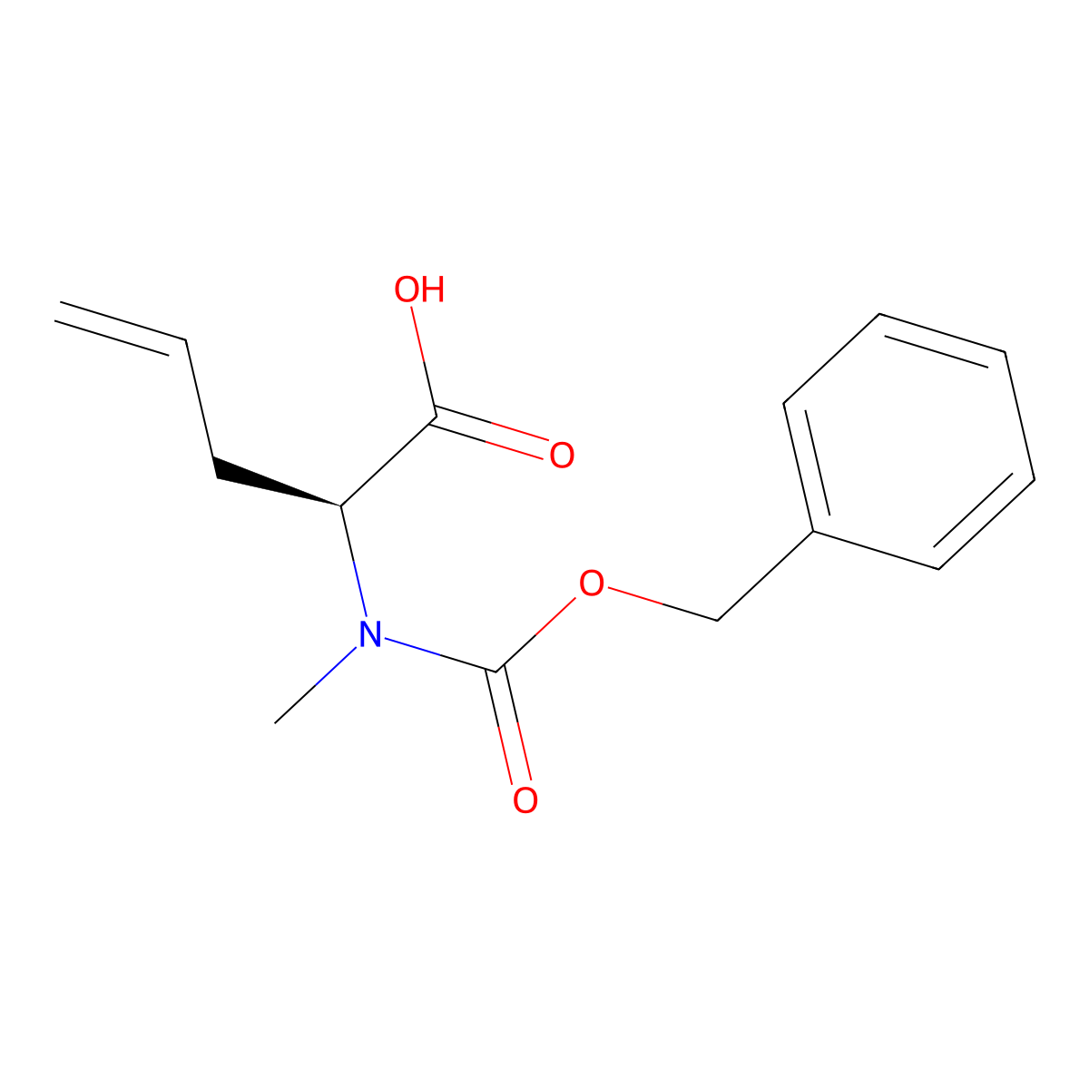 (S)-2-(((Benzyloxy)carbonyl)(methyl)amino)pent-4-enoic acid molecular structure, CAS 2413065-06-0