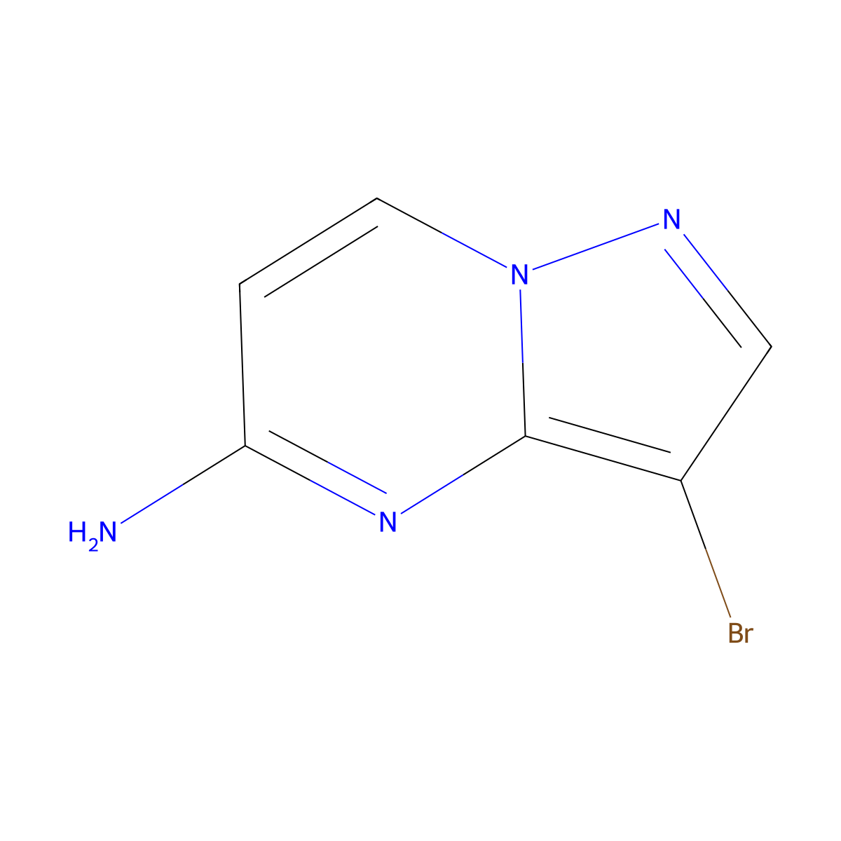 3-Bromopyrazolo[1,5-a]pyrimidin-5-amine molecular structure, CAS 2413085-89-7