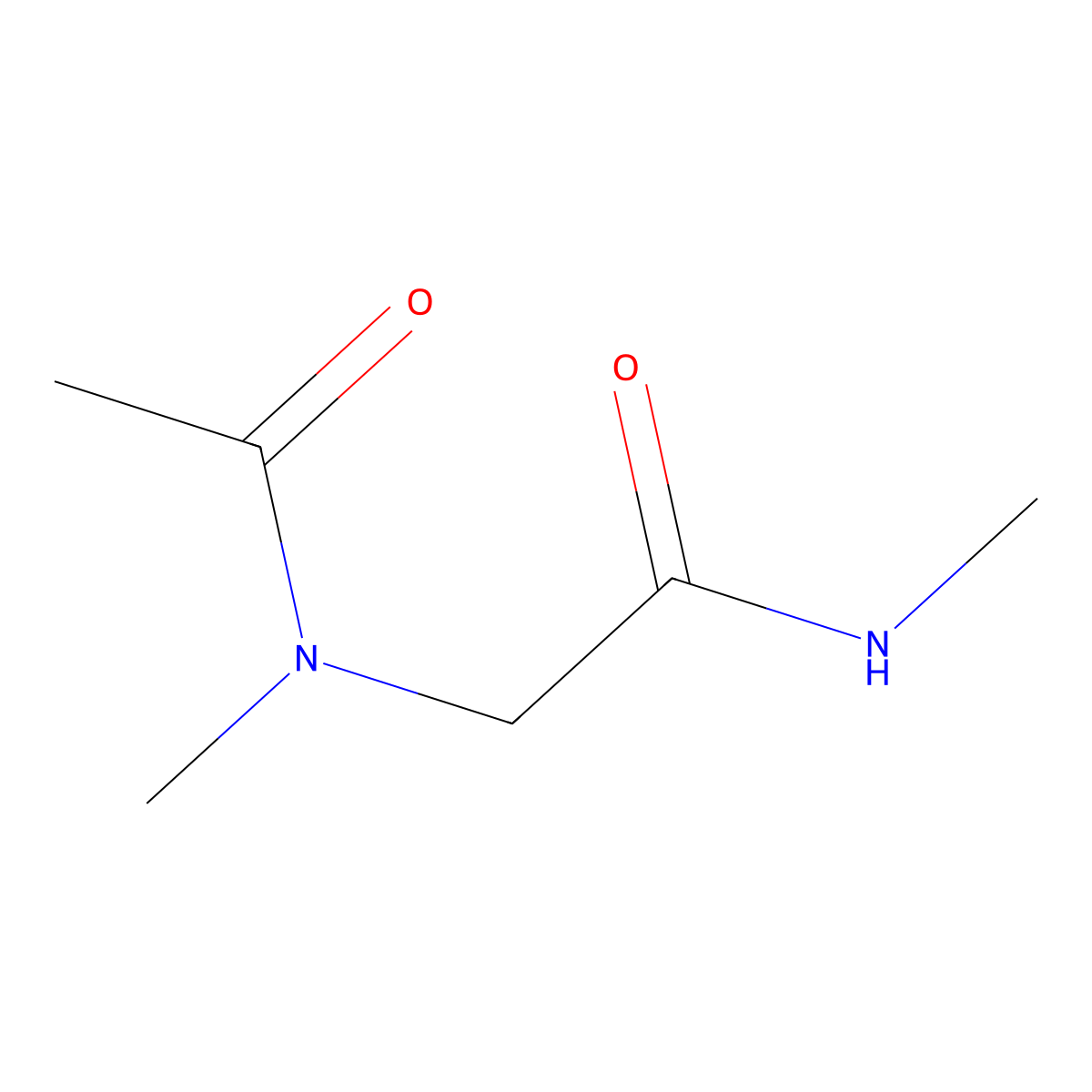 N-methyl-2-(N-methylacetamido)acetamide molecular structure, CAS 24131-61-1