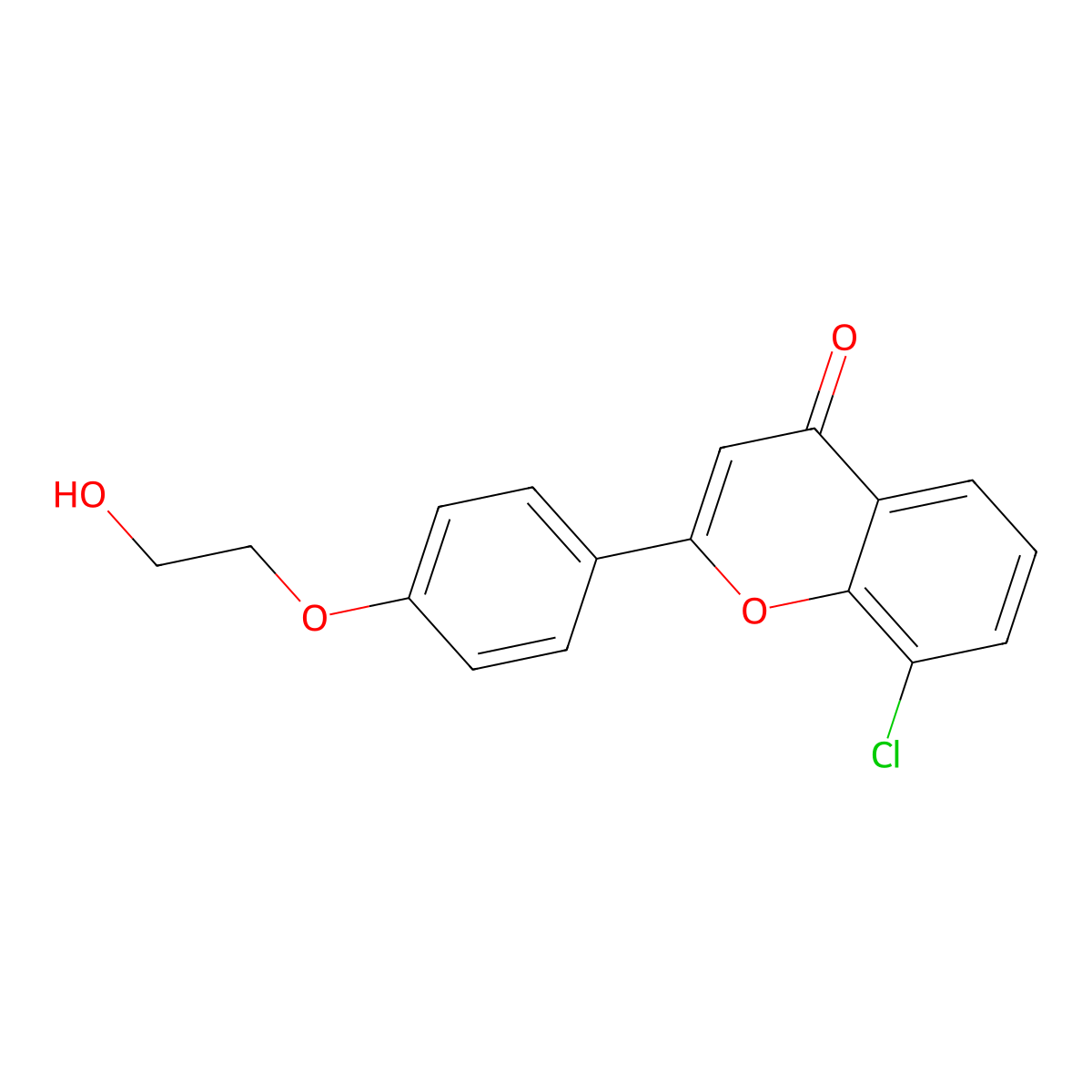 8-Chloro-2-(4-(2-hydroxyethoxy)phenyl)-4H-chromen-4-one molecular structure, CAS 2413193-28-7