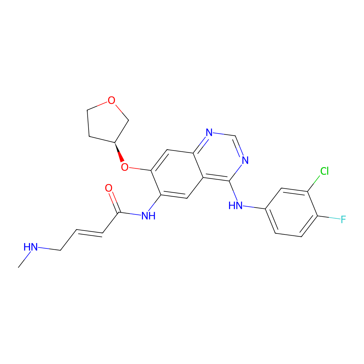 N-desmethyl afatinib molecular structure, CAS 2413212-13-0