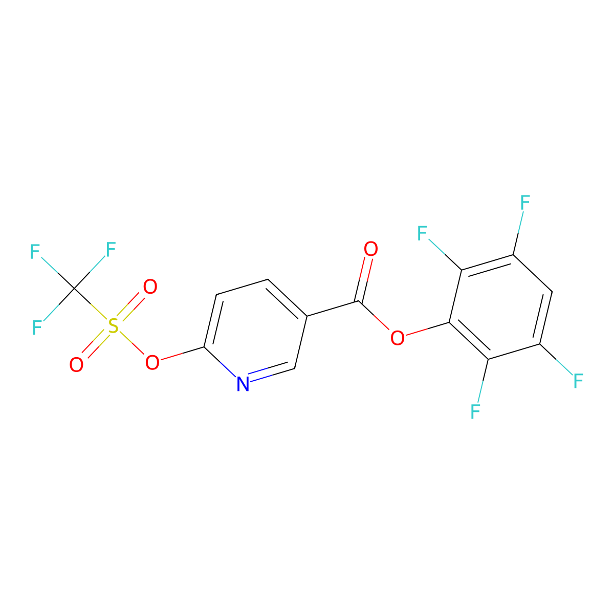 2,3,5,6-Tetrafluorophenyl 6-[[(Trifluoromethyl)sulfonyl]oxy]nicotinate molecular structure, CAS 2413234-41-8