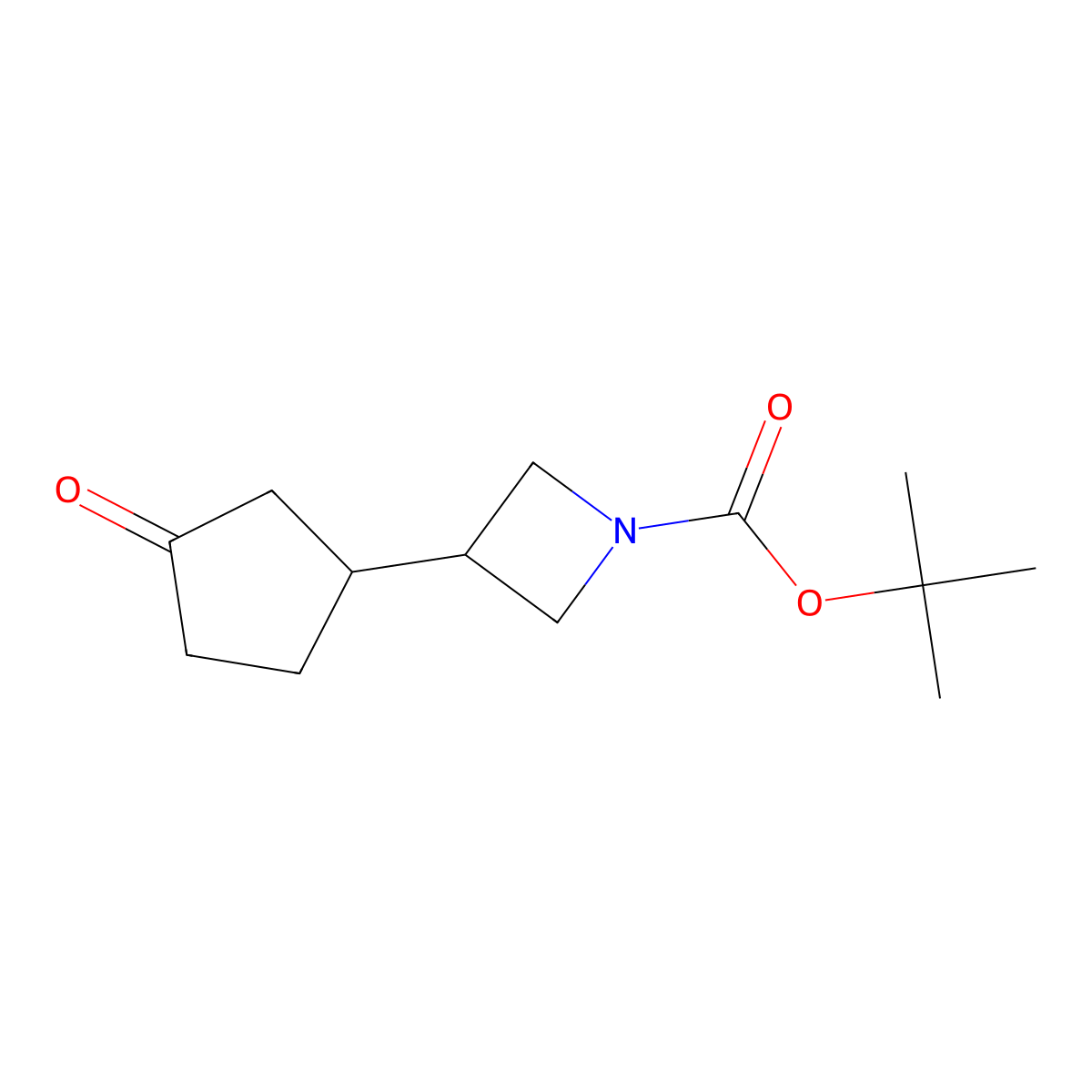 Tert-butyl 3-(3-oxocyclopentyl)azetidine-1-carboxylate molecular structure, CAS 2413295-24-4