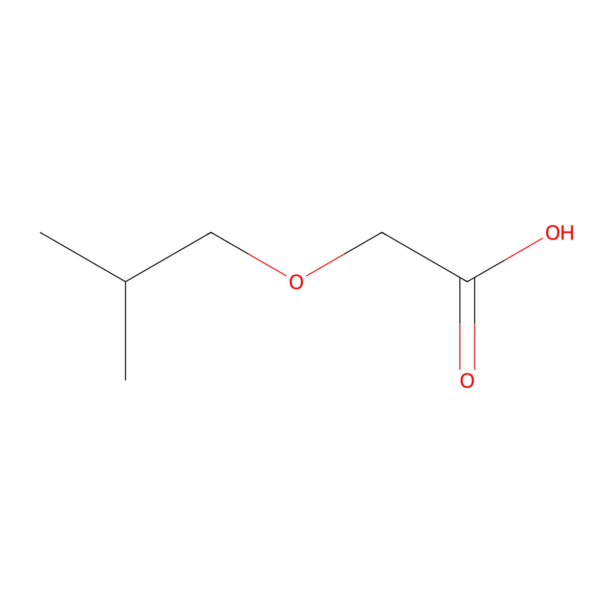 2-(2-Methylpropoxy)acetic acid molecular structure, CAS 24133-46-8