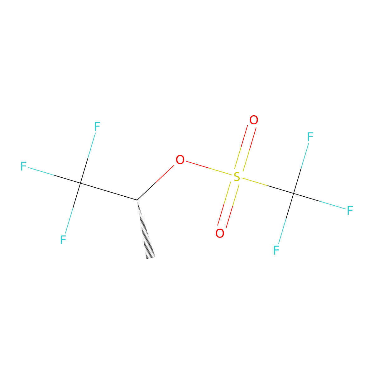 (1R)-2,2,2-Trifluoro-1-methylethyl 1,1,1-trifluoromethanesulfonate molecular structure, CAS 2413301-06-9