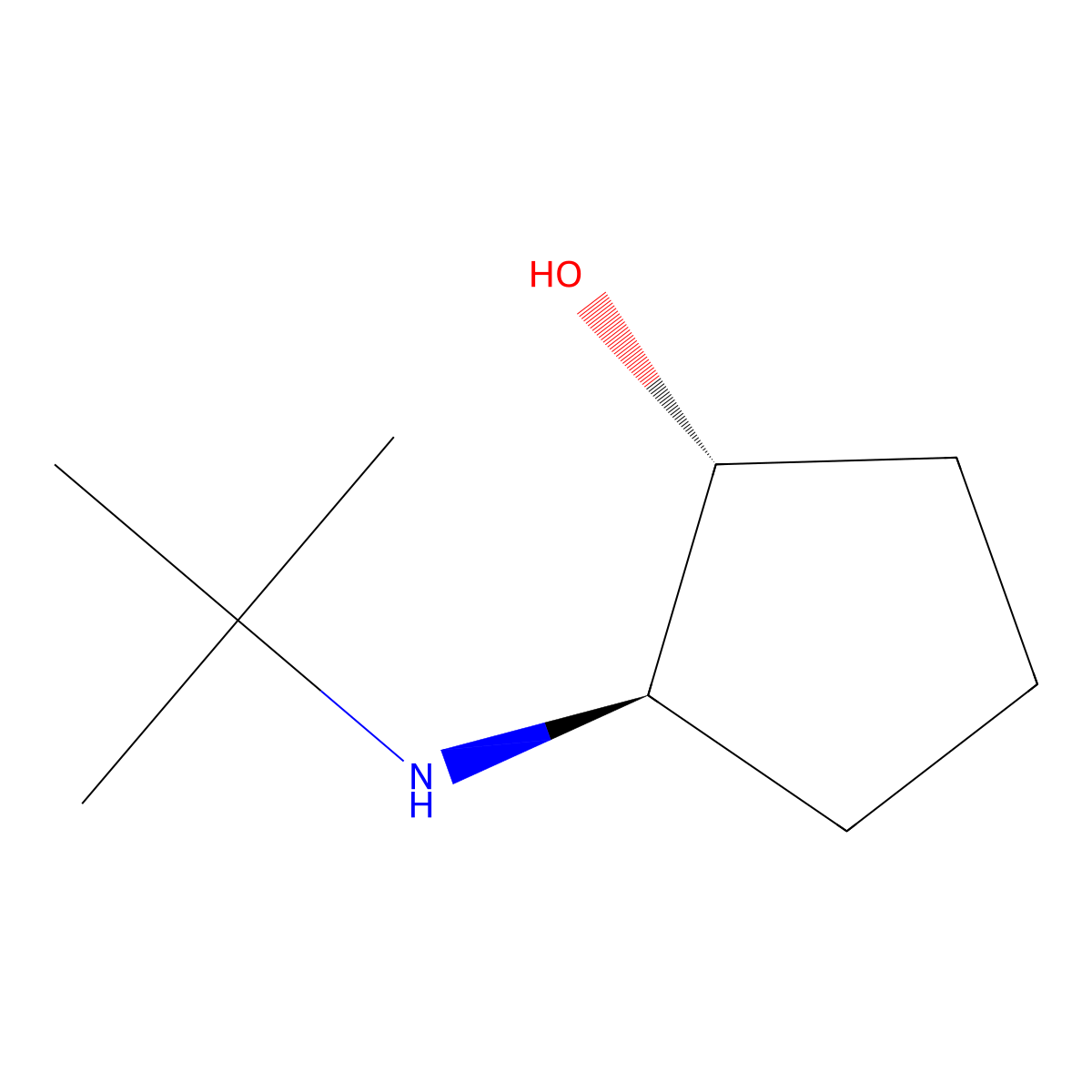 (1R,2R)-2-(tert-butylamino)cyclopentan-1-ol molecular structure, CAS 2413365-21-4
