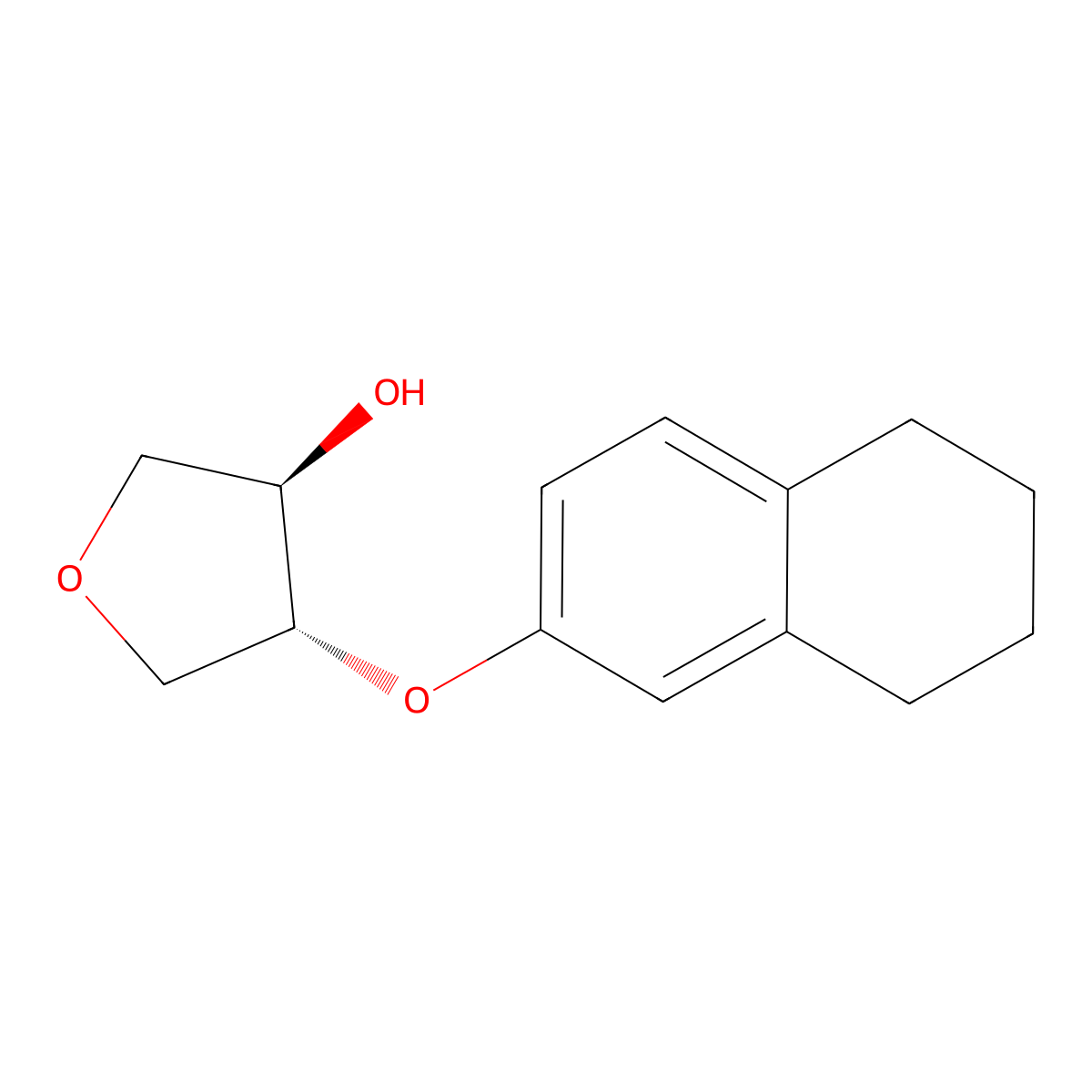 (3R,4R)-4-((5,6,7,8-tetrahydronaphthalen-2-yl)oxy)tetrahydrofuran-3-ol molecular structure, CAS 2413365-30-5