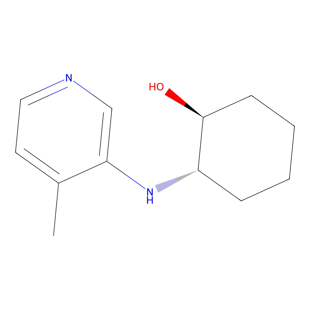 (1S,2S)-2-[(4-Methylpyridin-3-yl)amino]cyclohexan-1-ol molecular structure, CAS 2413365-38-3
