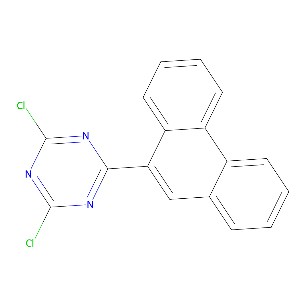 2,4-Dichloro-6-(phenanthren-9-yl)-1,3,5-triazine molecular structure, CAS 2413373-12-1