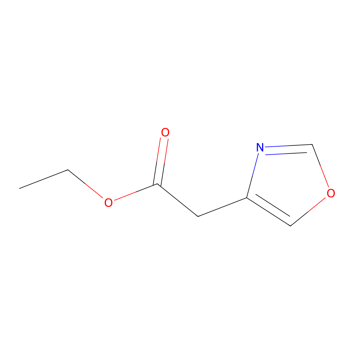 Ethyl 2-(4-oxazolyl)acetate molecular structure, CAS 2413374-35-1