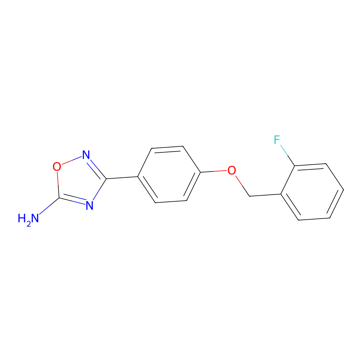 3-{4-[(2-Fluorophenyl)methoxy]phenyl}-1,2,4-oxadiazol-5-amine molecular structure, CAS 2413379-30-1