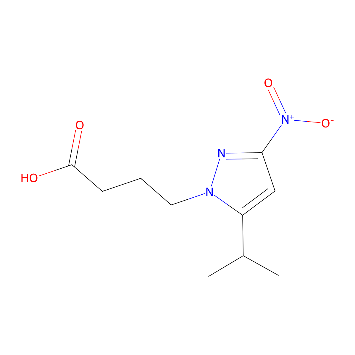 4-(5-Isopropyl-3-nitro-1H-pyrazol-1-YL)butanoic acid molecular structure, CAS 2413379-48-1