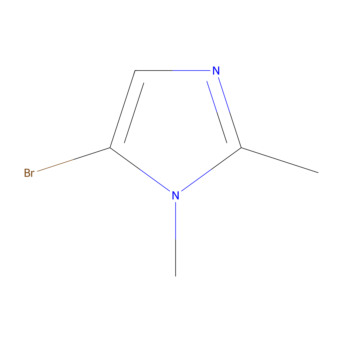 5-bromo-1,2-dimethyl-1H-imidazole molecular structure, CAS 24134-09-6