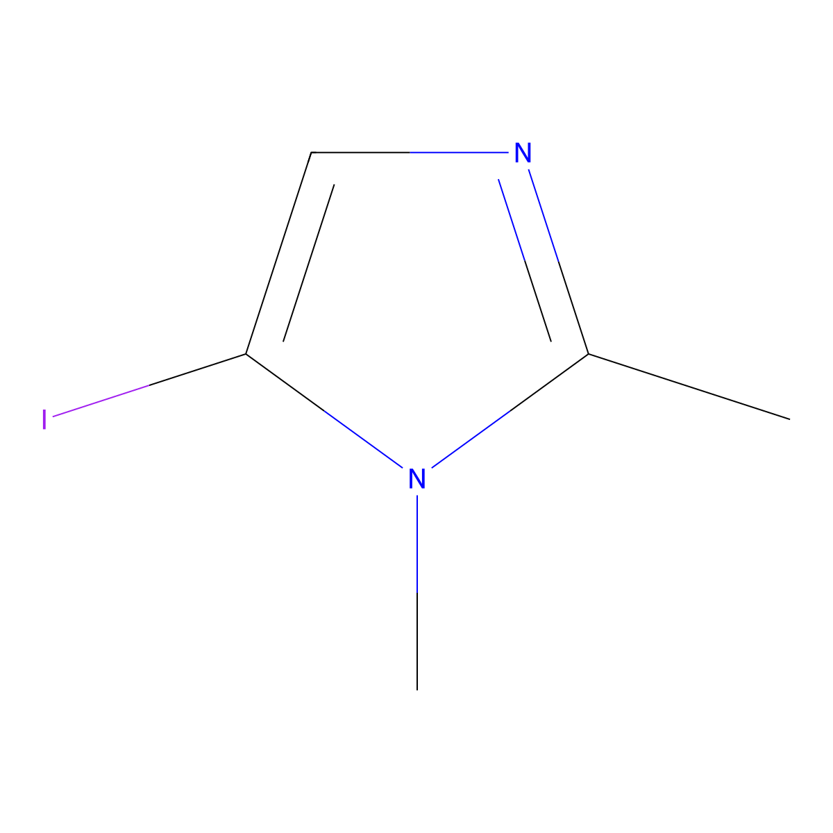 5-iodo-1,2-dimethyl-1H-imidazole molecular structure, CAS 24134-13-2