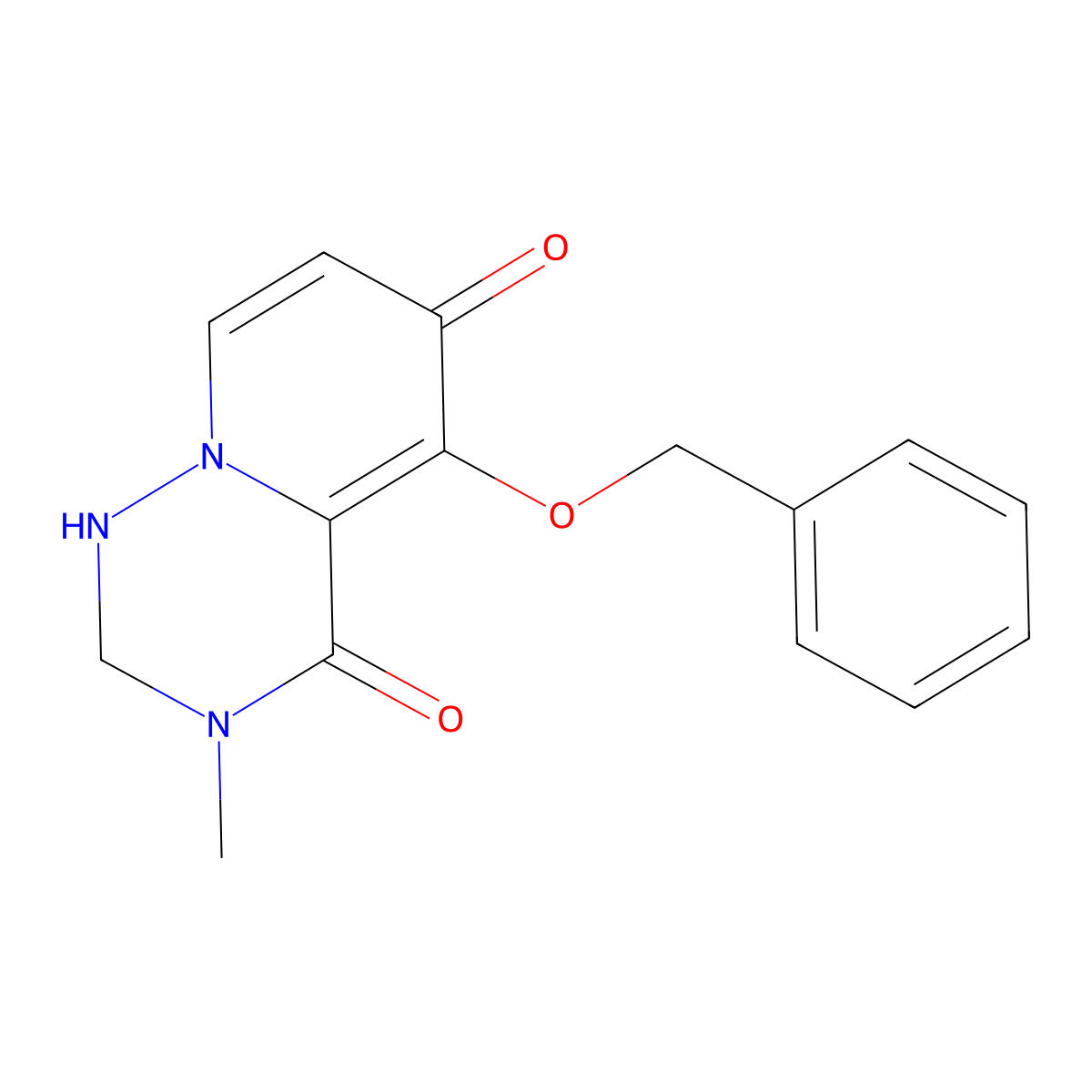 2,3-Dihydro-3-methyl-5-(phenylmethoxy)-1H-pyrido[2,1-f][1,2,4]triazine-4,6-dione molecular structure, CAS 2413415-09-3