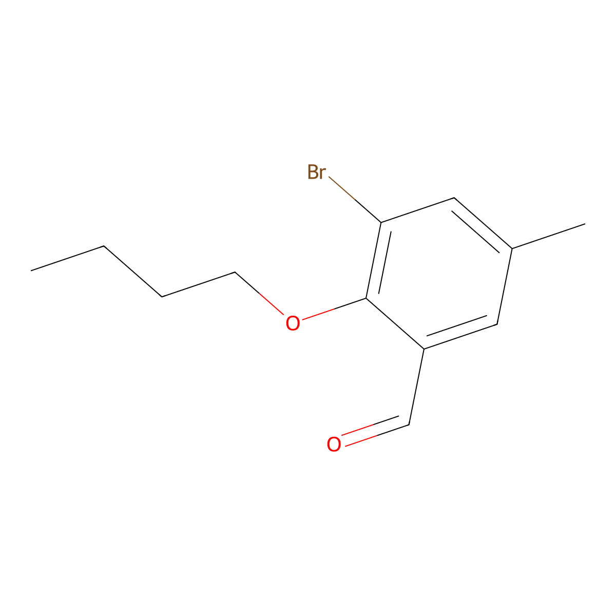 3-Bromo-2-butoxy-5-methylbenzaldehyde molecular structure, CAS 2413441-08-2