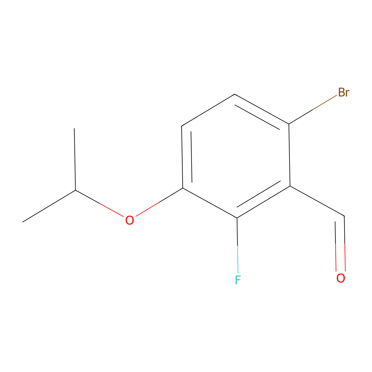 6-Bromo-2-fluoro-3-isopropoxybenzaldehyde molecular structure, CAS 2413441-10-6