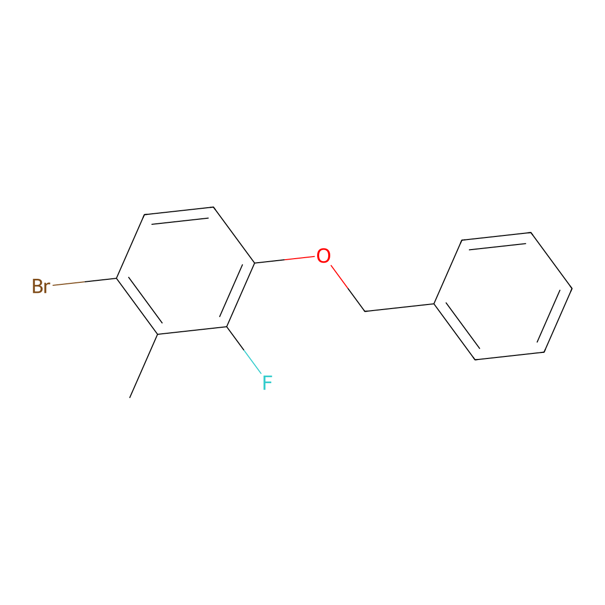 1-(Benzyloxy)-4-bromo-2-fluoro-3-methylbenzene molecular structure, CAS 2413441-17-3