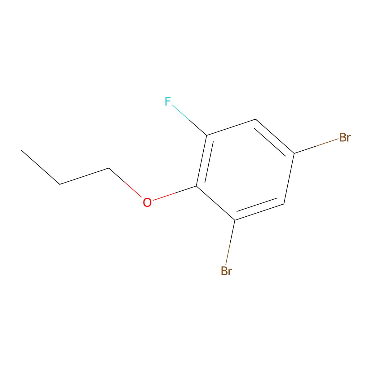 1,5-Dibromo-3-fluoro-2-propoxybenzene molecular structure, CAS 2413441-18-4