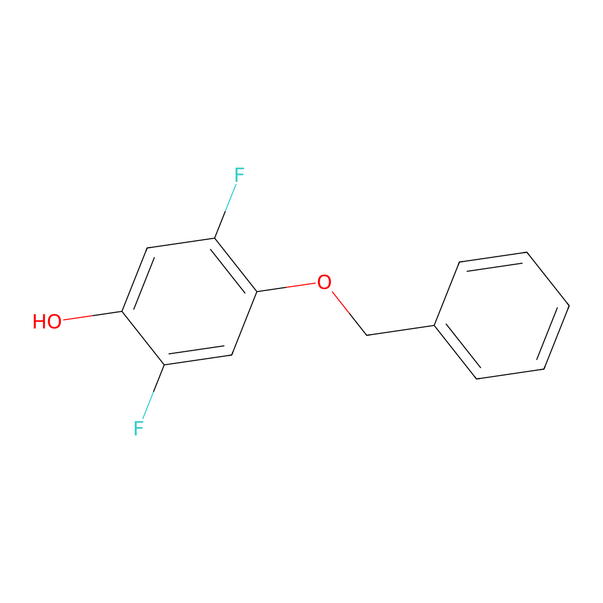 4-(Benzyloxy)-2,5-difluorophenol molecular structure, CAS 2413441-22-0