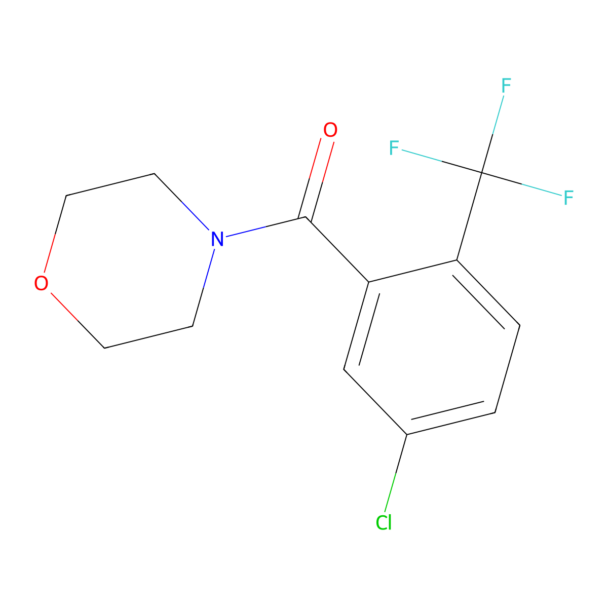 (5-Chloro-2-(trifluoromethyl)phenyl)(morpholino)methanone molecular structure, CAS 2413441-23-1