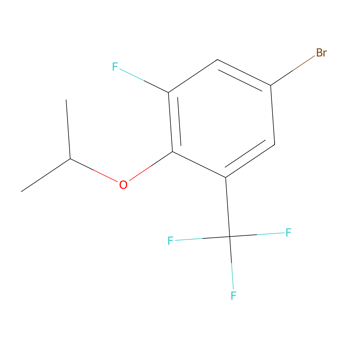 5-Bromo-1-fluoro-2-isopropoxy-3-(trifluoromethyl)benzene molecular structure, CAS 2413441-24-2