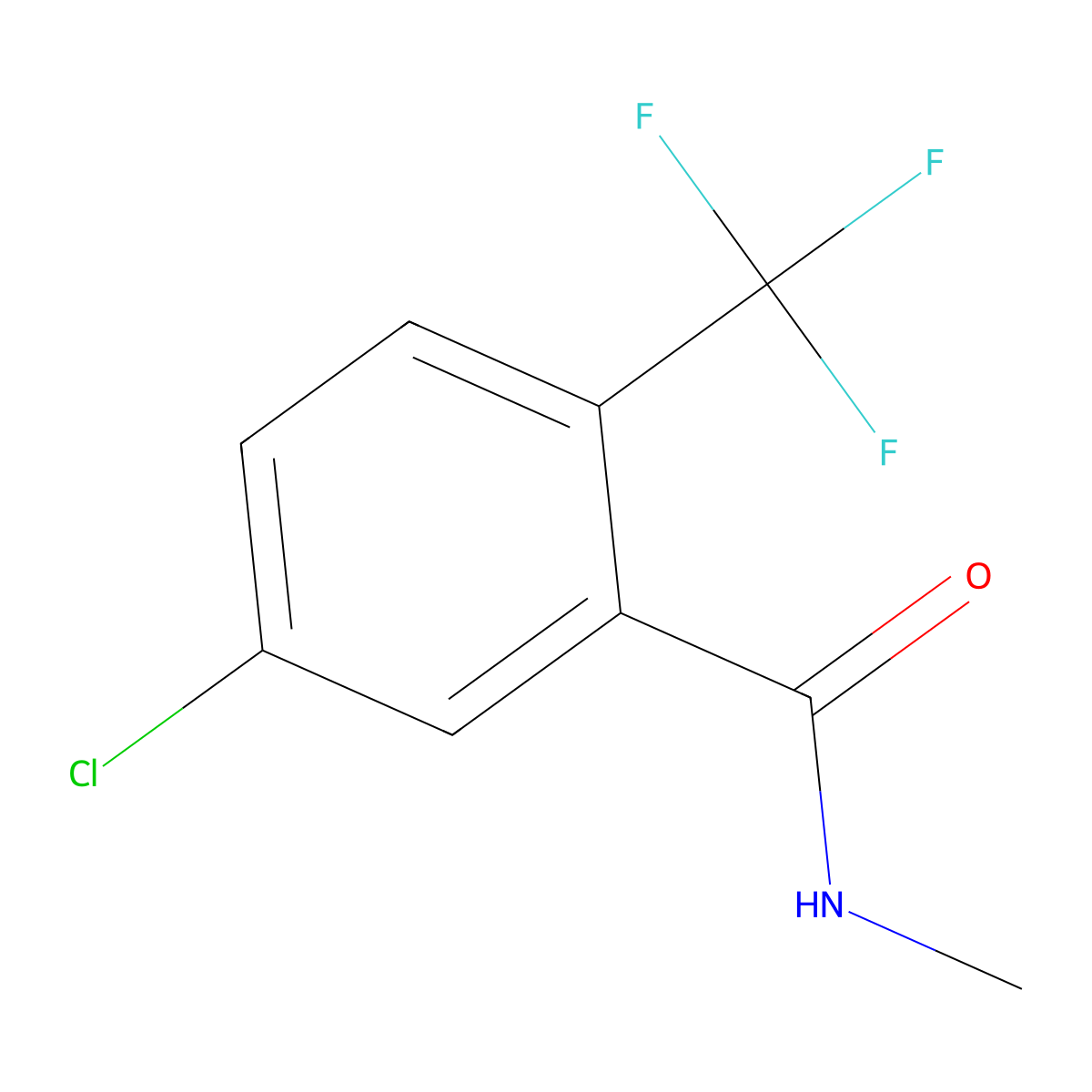 5-Chloro-N-methyl-2-(trifluoromethyl)benzamide molecular structure, CAS 2413441-28-6
