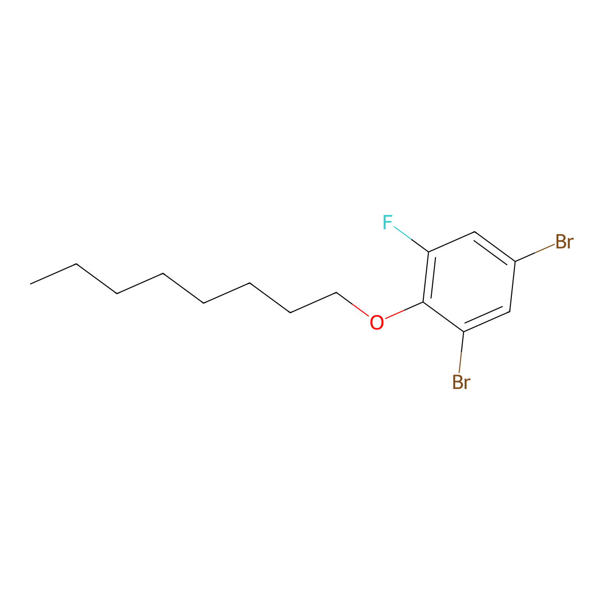 1,5-Dibromo-3-fluoro-2-(octyloxy)benzene molecular structure, CAS 2413441-29-7