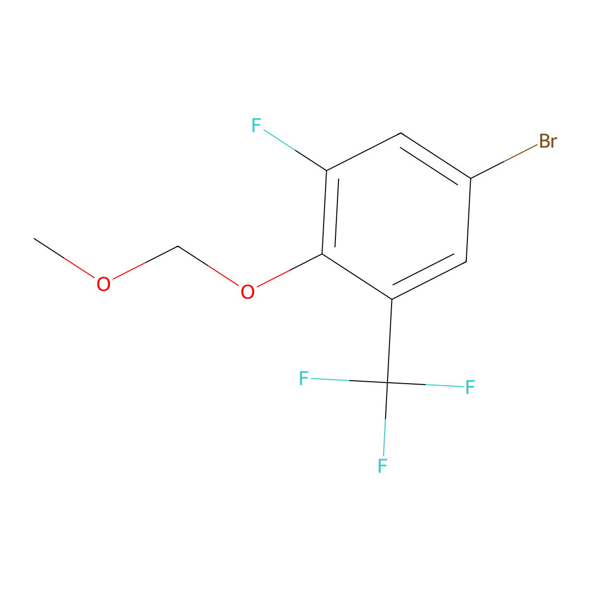 5-Bromo-1-fluoro-2-(methoxymethoxy)-3-(trifluoromethyl)benzene molecular structure, CAS 2413441-33-3