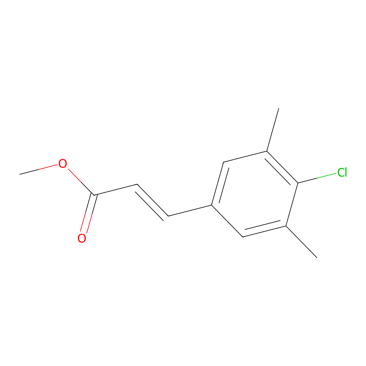 (E)-methyl 3-(4-chloro-3,5-dimethylphenyl)acrylate molecular structure, CAS 2413446-68-9