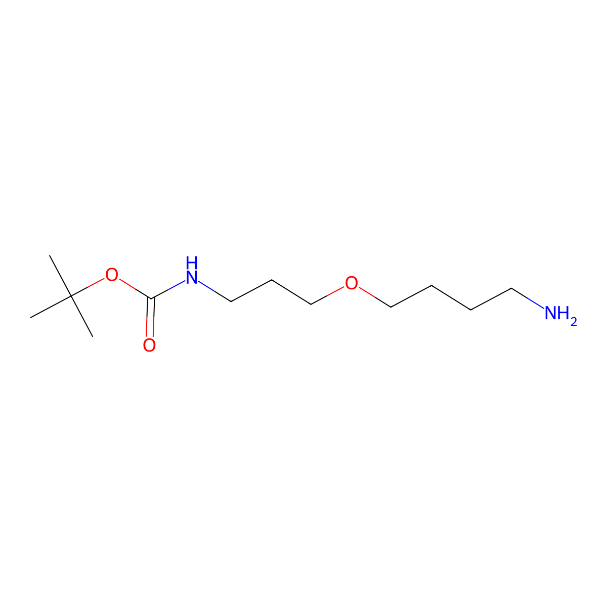 tert-butyl N-[3-(4-aminobutoxy)propyl]carbamate molecular structure, CAS 2413451-80-4
