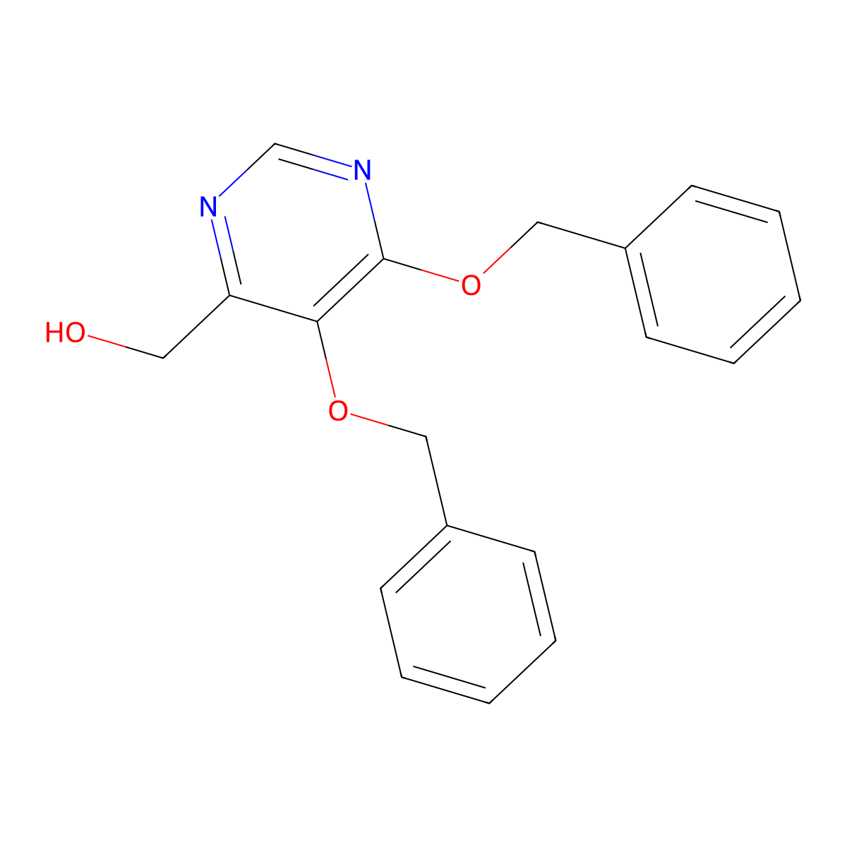 (5,6-Bis-benzyloxy-pyrimidin-4-yl)-methanol molecular structure, CAS 2413578-21-7