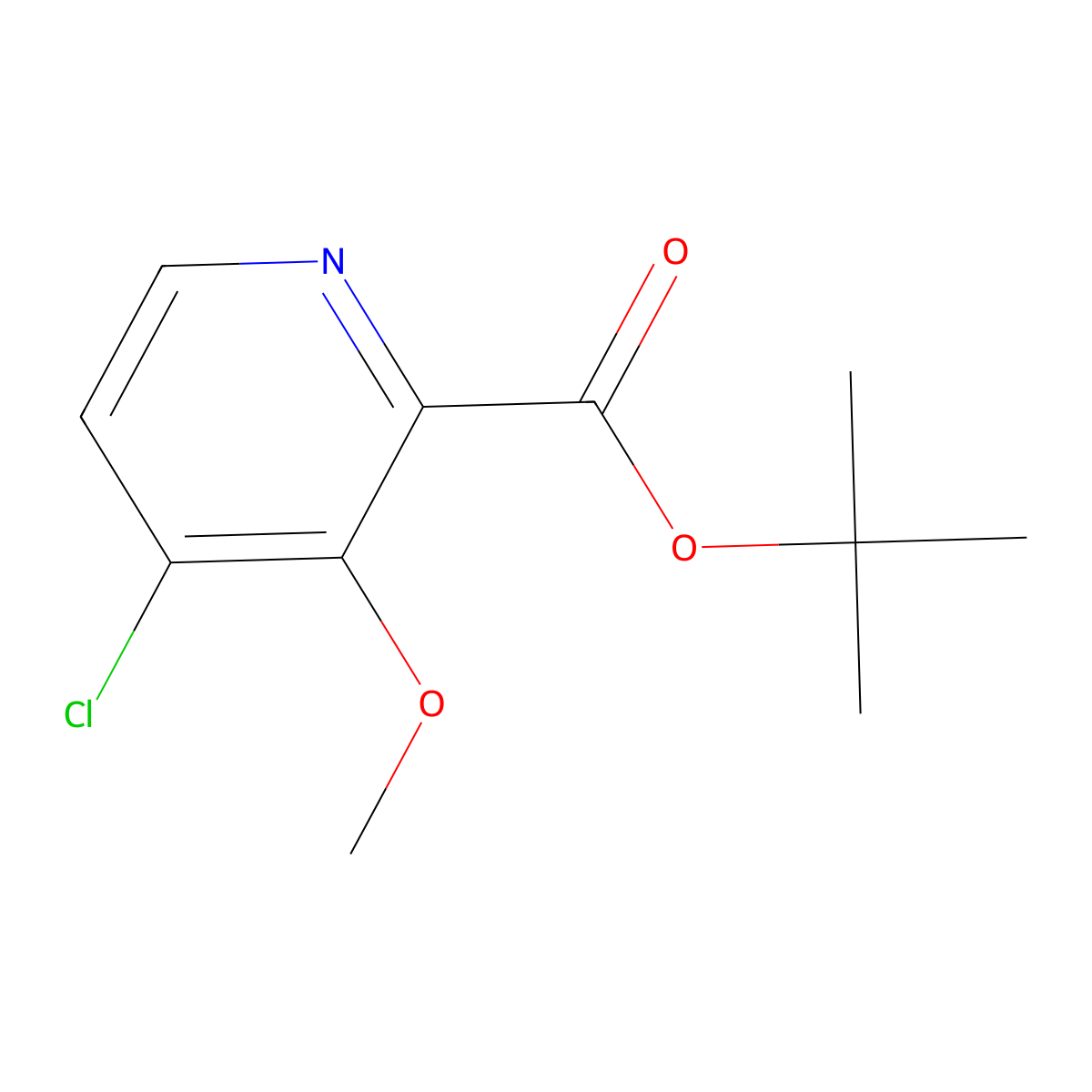 tert-Butyl 4-chloro-3-methoxypicolinate molecular structure, CAS 2413694-58-1