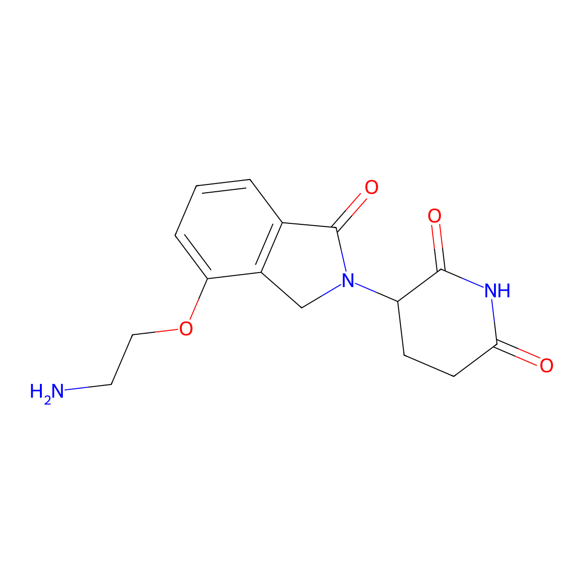 3-[4-(2-aminoethoxy)-1-oxo-2,3-dihydro-1H-isoindol-2-yl]piperidine-2,6-dione molecular structure, CAS 2413731-57-2