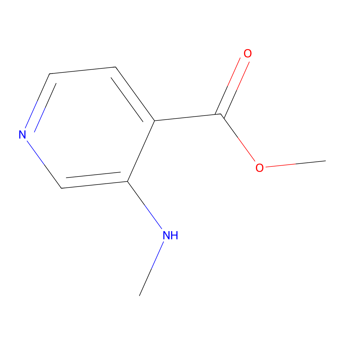Methyl 3-(methylamino)pyridine-4-carboxylate molecular structure, CAS 2413741-10-1