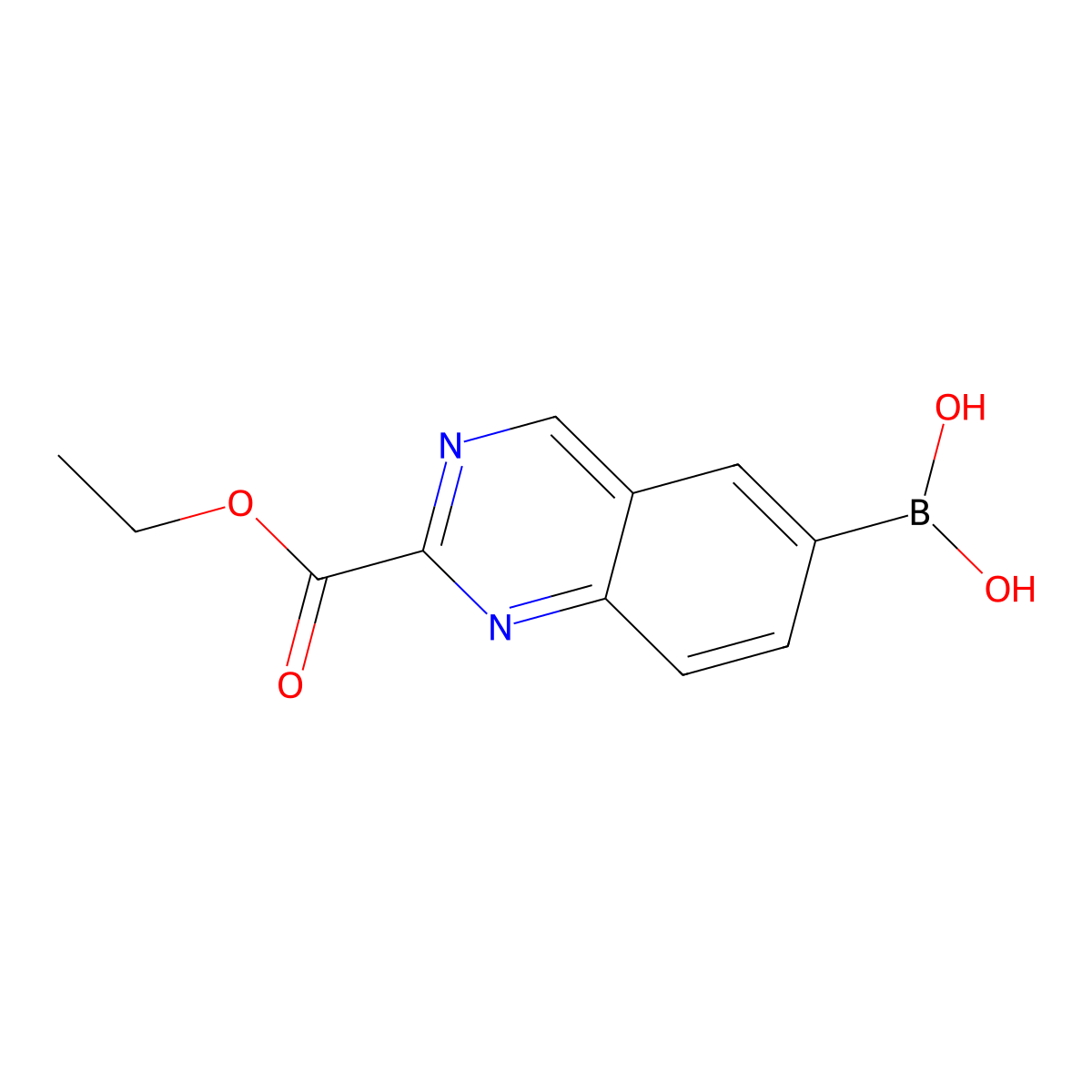[2-(Ethoxycarbonyl)quinazolin-6-yl]boronic acid molecular structure, CAS 2413797-69-8
