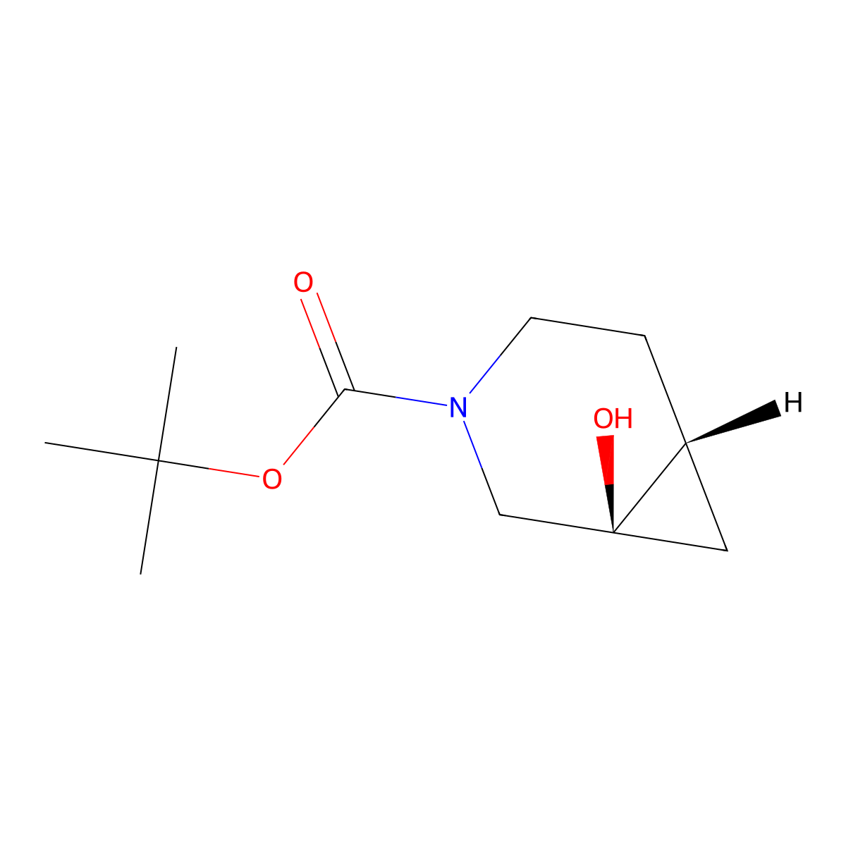 rac-tert-butyl (1R,6R)-1-hydroxy-3-azabicyclo[4.1.0]heptane-3-carboxylate molecular structure, CAS 2413846-66-7