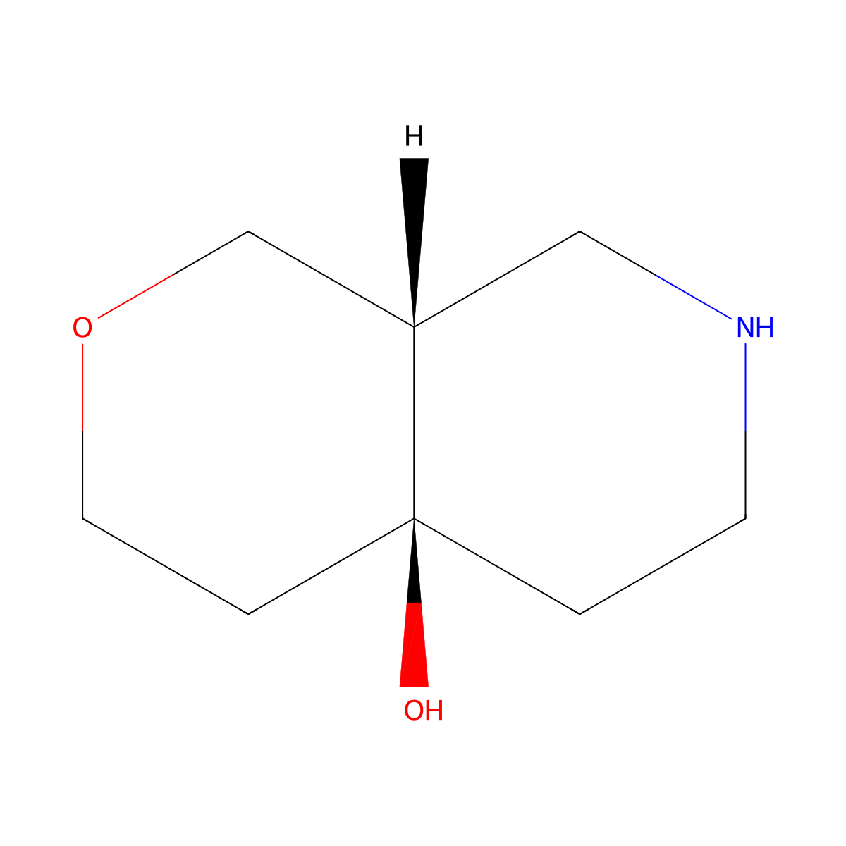 rac-(4aR,8aR)-octahydro-1H-pyrano[3,4-c]pyridin-4a-ol molecular structure, CAS 2413846-77-0