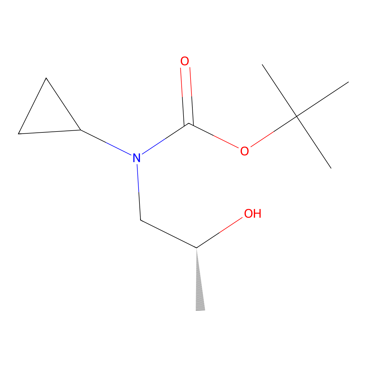 tert-butyl N-cyclopropyl-N-[(2R)-2-hydroxypropyl]carbamate molecular structure, CAS 2413846-88-3