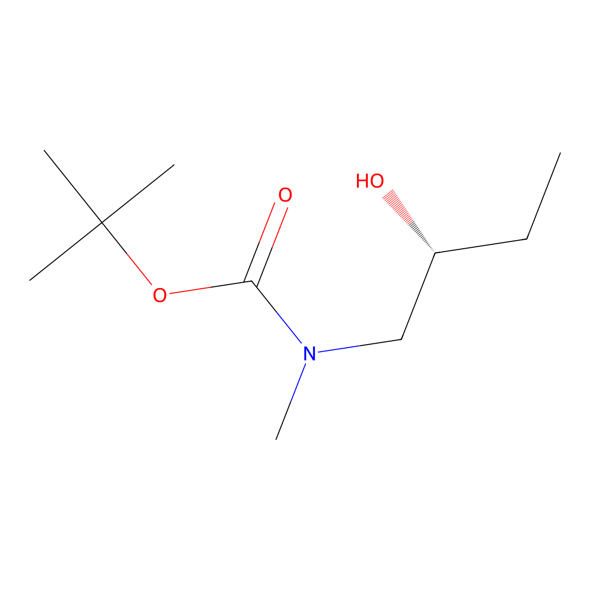 tert-butyl N-[(2R)-2-hydroxybutyl]-N-methylcarbamate molecular structure, CAS 2413847-18-2