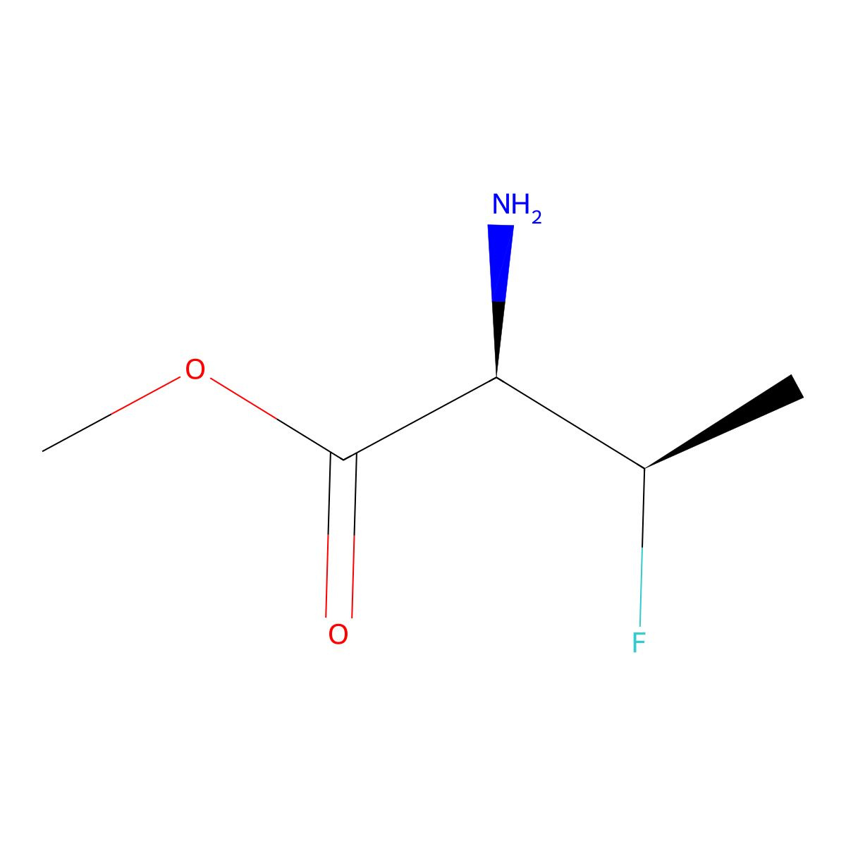 methyl (2R,3R)-2-amino-3-fluorobutanoate molecular structure, CAS 2413847-38-6