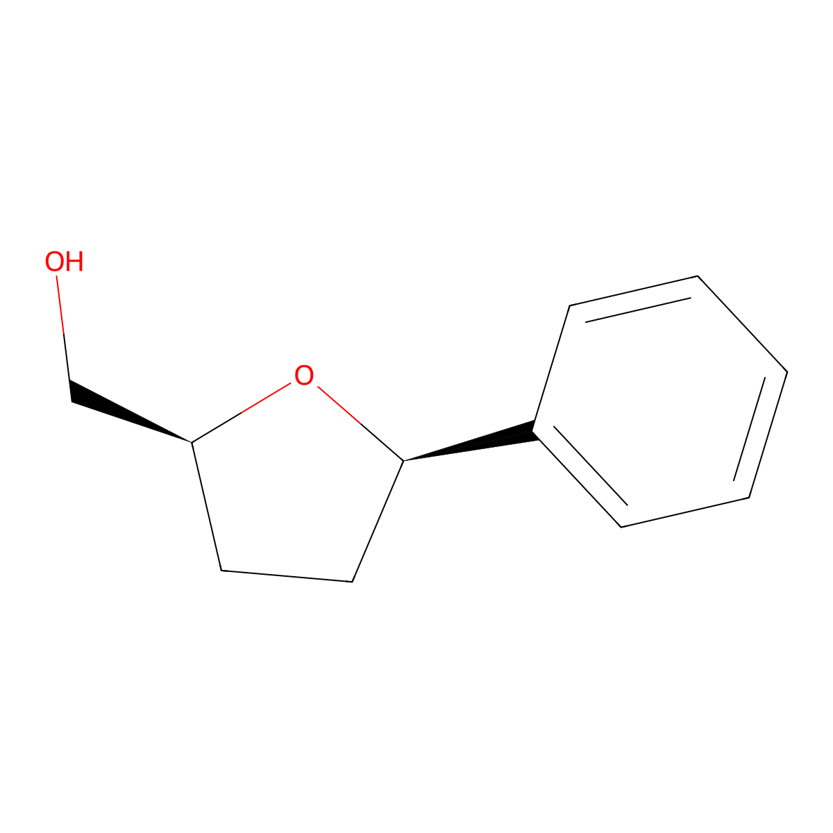 rac-[(2R,5S)-5-phenyloxolan-2-yl]methanol, cis molecular structure, CAS 2413847-41-1