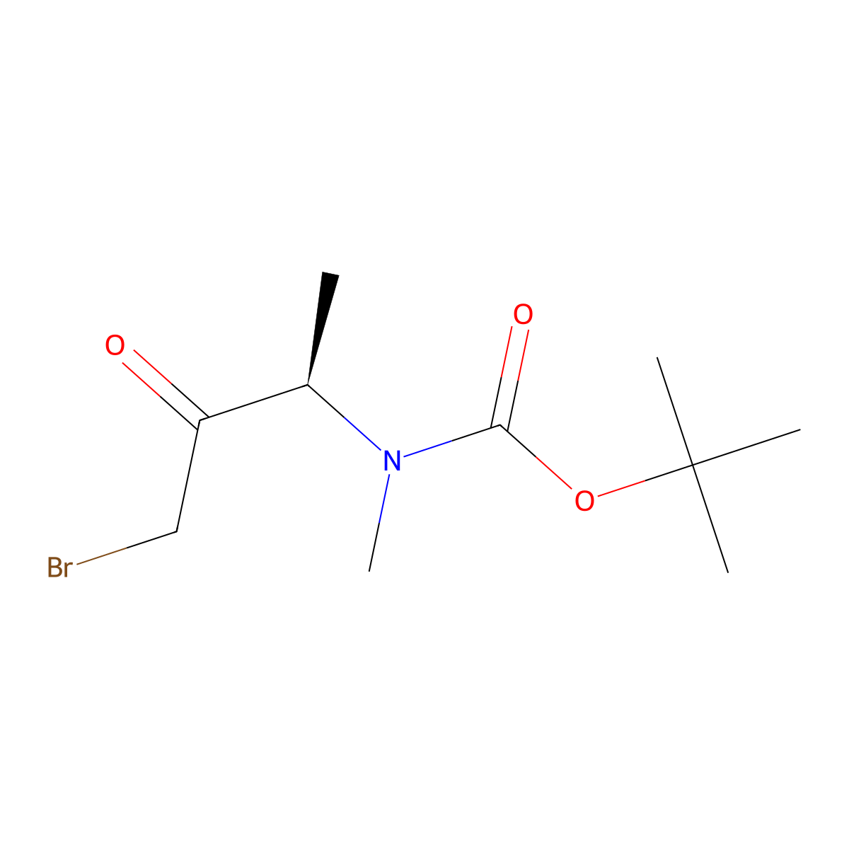 Tert-butyl N-[(2R)-4-bromo-3-oxobutan-2-yl]-N-methylcarbamate molecular structure, CAS 2413847-47-7